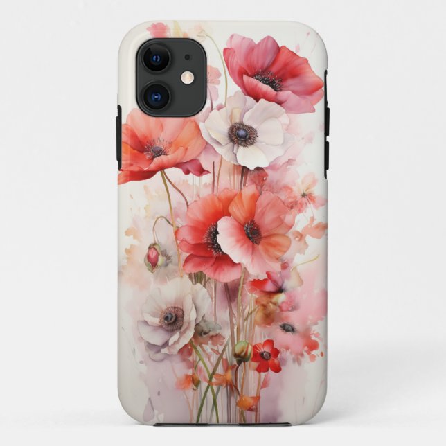 Rose und Mohnblumen - Rose - Rosa Fall Case-Mate iPhone Hülle (Rückseite)