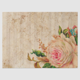 Rose und Musikreihe - Design 17 Seidenpapier