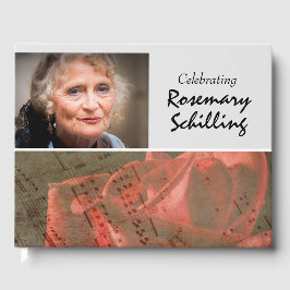Rose und Notenheft Gästebuch