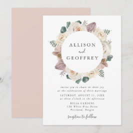 Rose und Orchideen Einladung