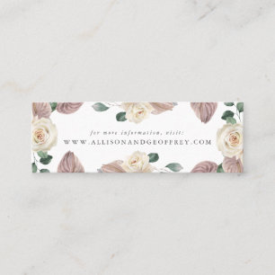 Rose und Orchideen Hochzeitskarten Mini Visitenkarte