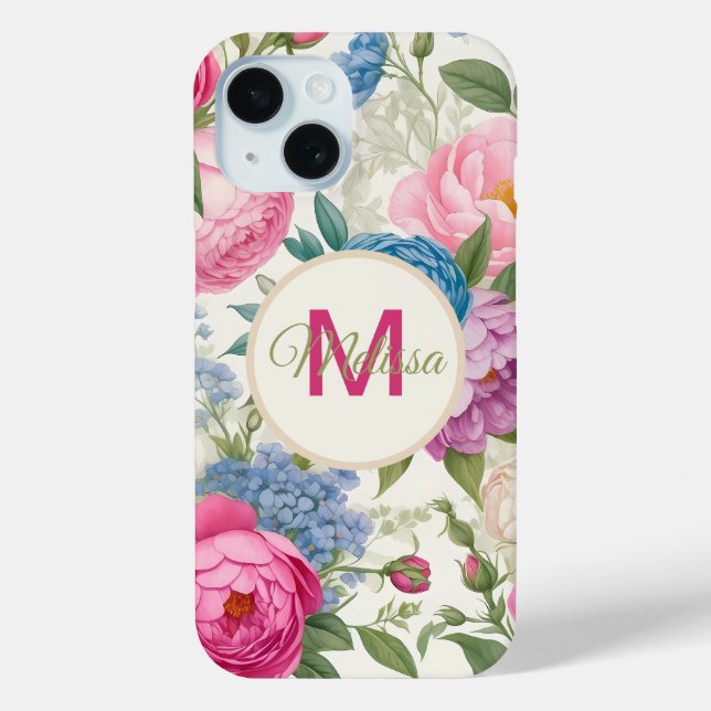 Rose und Peonieflora im Garten Case-Mate iPhone Hülle (Rückseite)