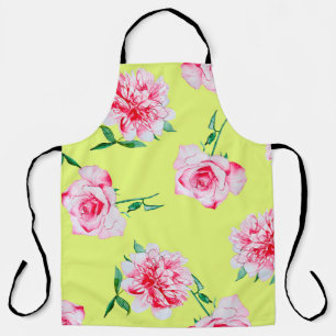 Rose und Peonies Aquarellmuster Schürze