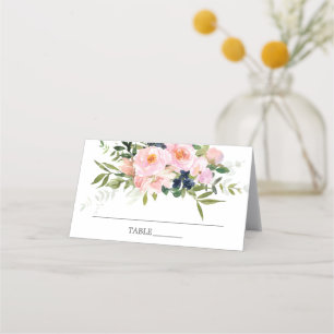 Rose und Peonies-Brautparty Platzkarte