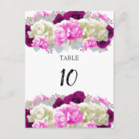 Rose und Peonies Rosa Tischplatinenkarte