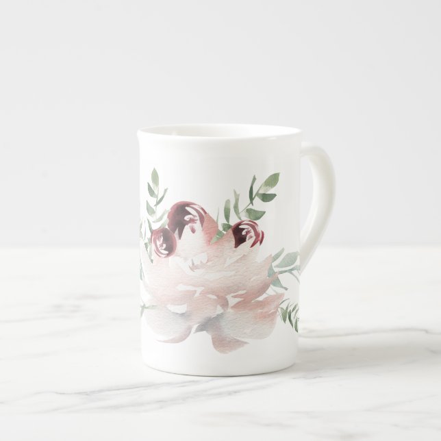 Rose und Peony Water Bone China Tasse (Vorderseite Rechts)