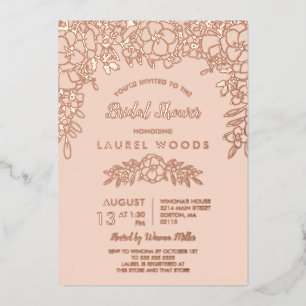 Rose und Pinacoteca Casa Serodine Brautparty Folieneinladung