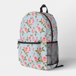 Rose- und Polka-Dots-Muster Bedruckter Rucksack