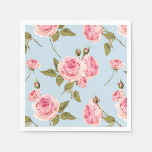 Rose- und Polka-Dots-Muster Serviette