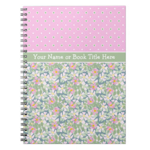 Rose und Polka Dots: Spiralheft, Journal Notizblock