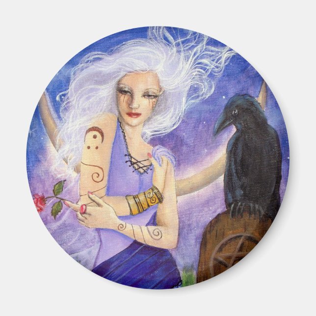 Rose und Raven Magnet (Vorne)