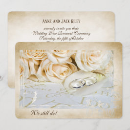 Rose und Rings Vow Renewal Einladung