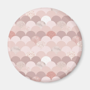 Rose- und rosa Fliesen Magnet