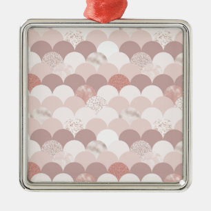 Rose- und rosa Fliesen Ornament Aus Metall
