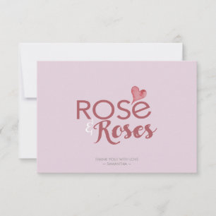 Rosé und Rose Valentine's Danke