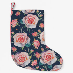 Rose und Rosenknospe: Blütenfrei. Kleiner Weihnachtsstrumpf