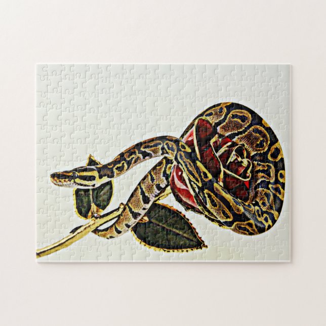 Rose und Schlange - Ball Phyton Puzzle (Horizontal)