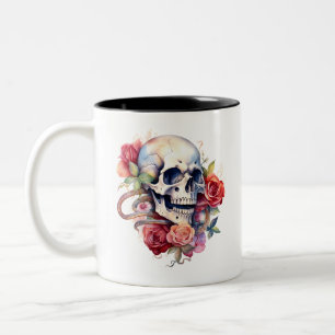 Rose und Schlangen Zweifarbige Tasse