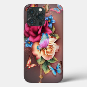 Rose und Schmetterlinge Case-Mate iPhone Hülle