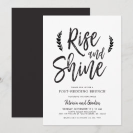 Rose und Shine nach Hochzeit Brunch Einladung