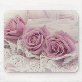 Rose und Spitzen Stillleben Mousepad