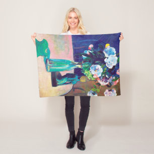 Rose und Statuette, Gauguin Fleecedecke