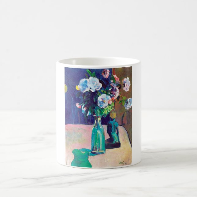 Rose und Statuette, Gauguin Kaffeetasse (Mittel)
