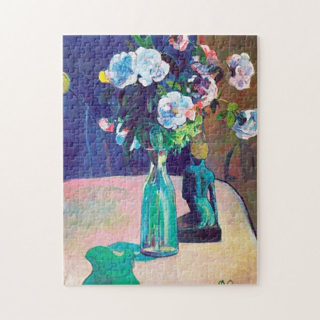 Rose und Statuette, Gauguin Puzzle (Vertikal)