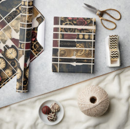 Rose- und Umschlagpapier für Steampulle Geschenkpapier