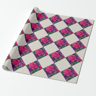 Rose und Violetten Geschenkpapier