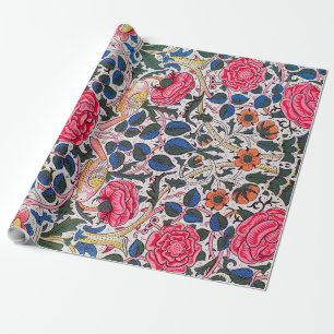 Rose und Vogel, William Morris Geschenkpapier