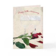 Rose und Weinkarte zum 39. Geburtstag