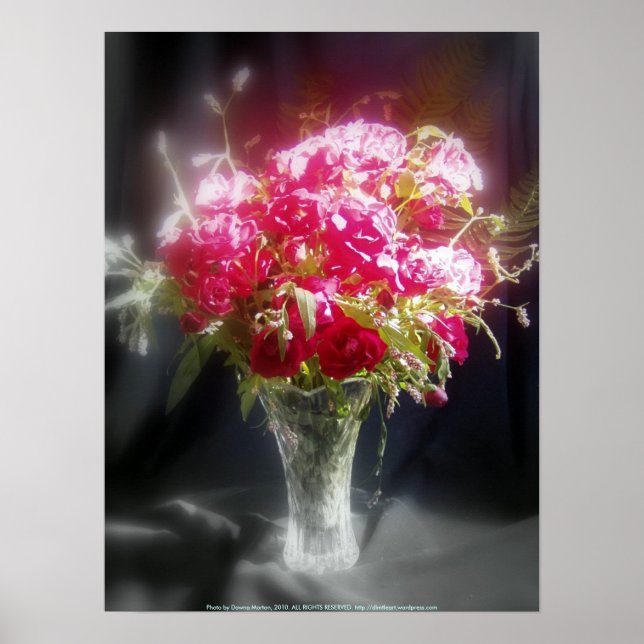Rose und Wildblumen Poster (Vorne)