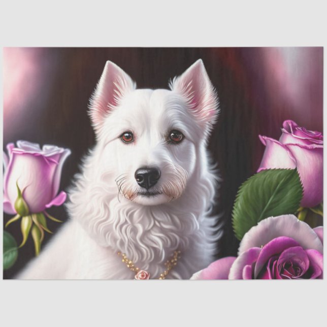 Rose und Wildhundeponien Seidenpapier (Vorderseite)