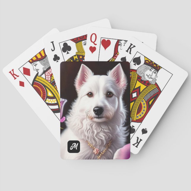 Rose und Wildhundeponien Spielkarten (Rückseite)