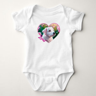 Rose und wunderschöne Sammlung von Hunden Baby Strampler