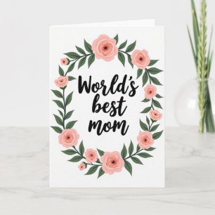 Rose und Wünsche Grußkarte Karte
