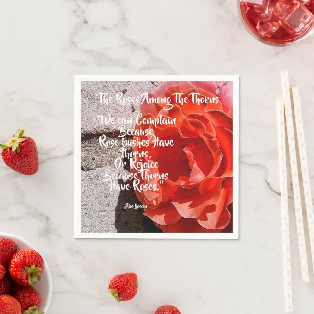 Rose unter dem Thorns Paper Napkin Serviette (Beispiel)