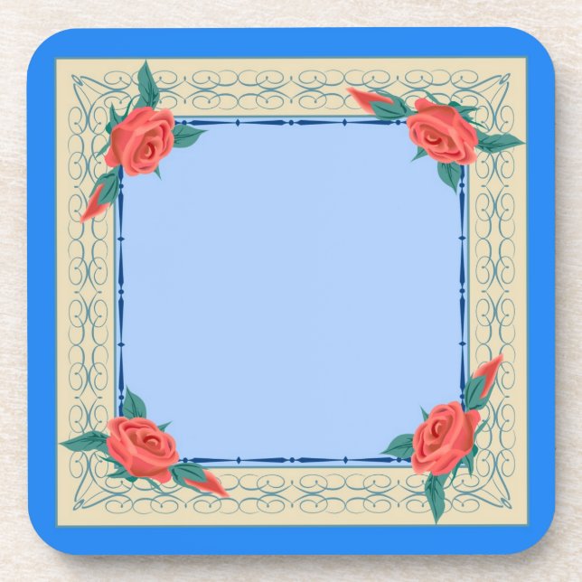 Rose Untersetzer (Vorderseite)