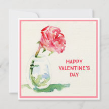 Rose Valentine 5.25x5.25 Square Flachkarte