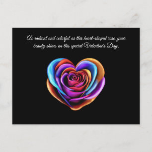 Rose-Valentine- Postkarte