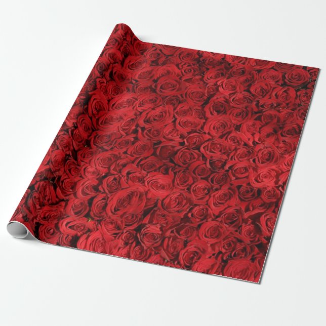 Rose Valentinpapier Geschenkpapier (Ungerollt)