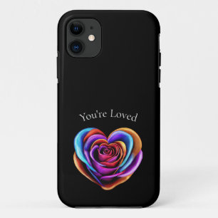 Rose-Valentinstag in Form eines bunten Herzens Case-Mate iPhone Hülle