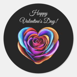 Rose-Valentinstag- Runder Aufkleber