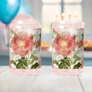 Rose veredelt Getränke Dose Glass Set Dosenglas