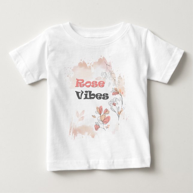 Rose Vibes - Ästhetische Blumenstimmung Baby T-shirt (Vorderseite)