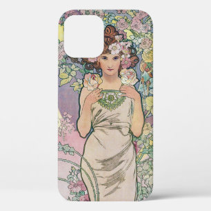 Rose (vier Blume), Alphonse Mucha Case-Mate iPhone Hülle