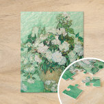 Rose | Vincent Van Gogh Puzzle<br><div class="desc">Rose (1890) des niederländischen Postimpressionisten Vincent Van Gogh. Das Original ist ein Ölgemälde auf der Leinwand,  das ein Stillleben von weißen Rosen vor einem hellgrünen Hintergrund darstellt. Verwenden Sie die Entwurfstools,  um einen benutzerdefinierten Text hinzuzufügen oder das Bild zu personalisieren.</div>