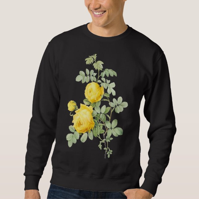 Rose Vintage Blume Sweatshirt (Vorderseite)
