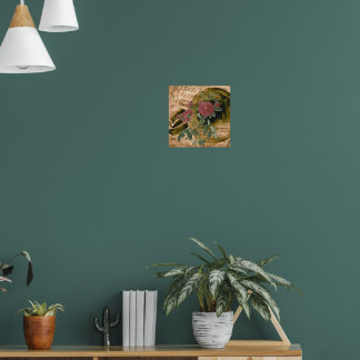 Rose, Vintages Musikpapier Poster